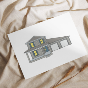 Custom Home Portrait - Print