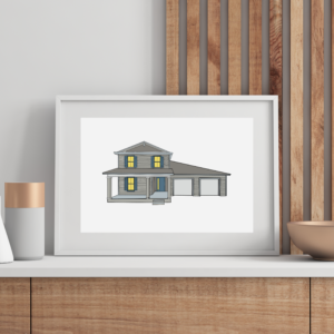 Custom Home Portrait - Framed